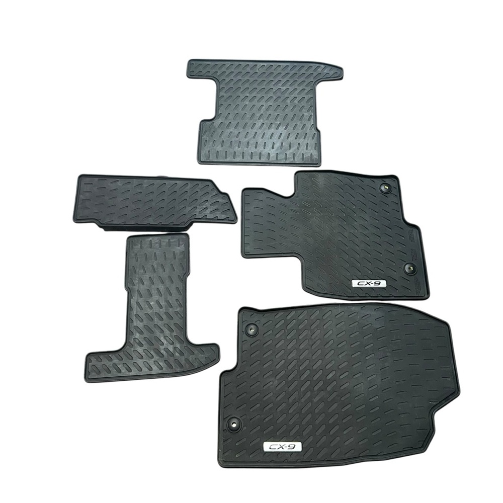 Mazda CX-9 OEM All-Weather Floor Mats Rubber TPE Front & 3rd Row